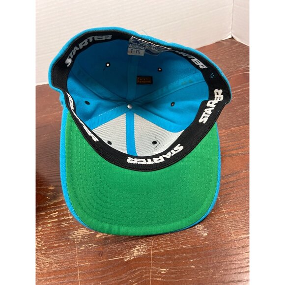 Vintage Carolina Panthers Starter Snapback Hat Size 7-7 3/4  Blue X3 - Picture 3 of 4